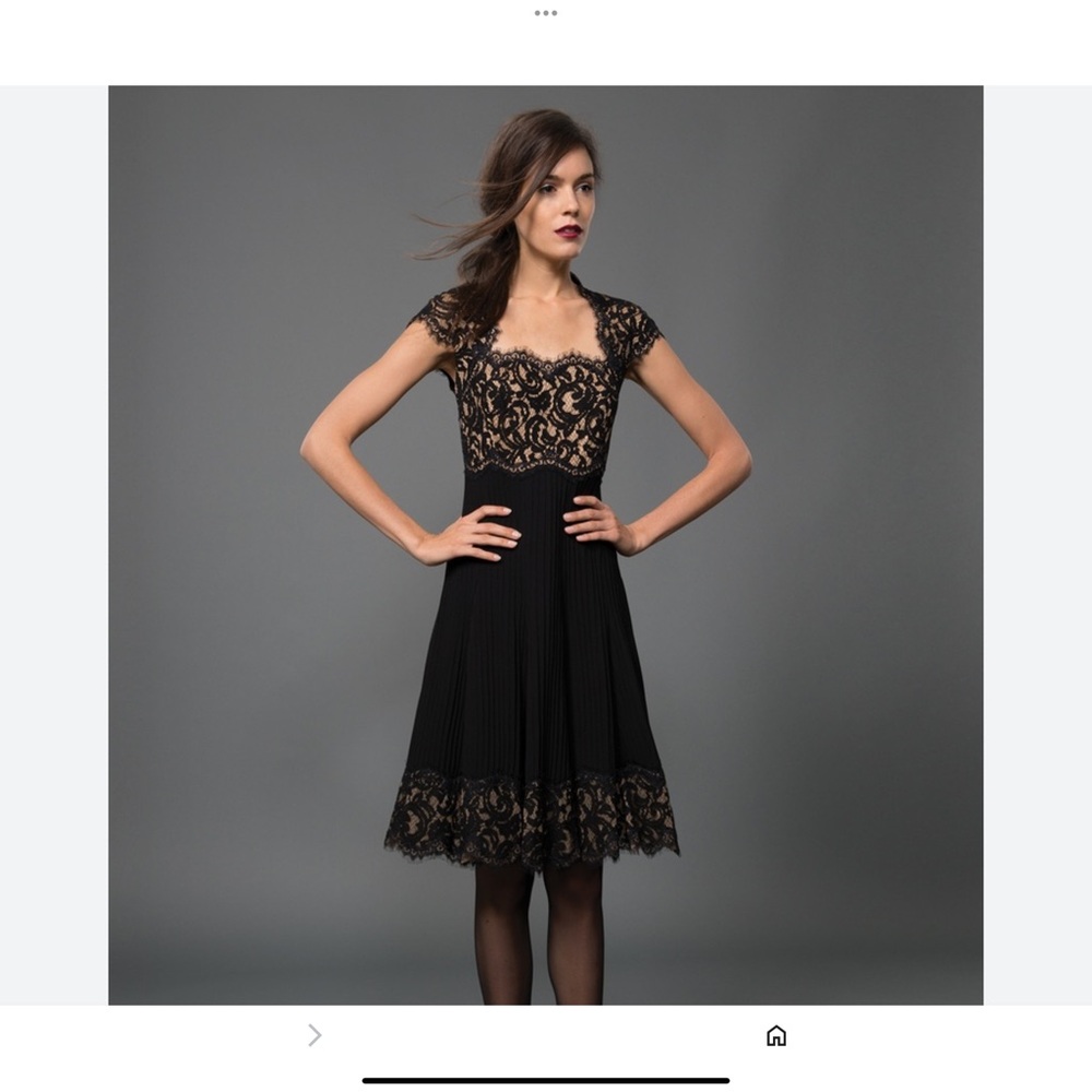 NWT Tadashi Shoji Mixed Media Fit & Flare Dress